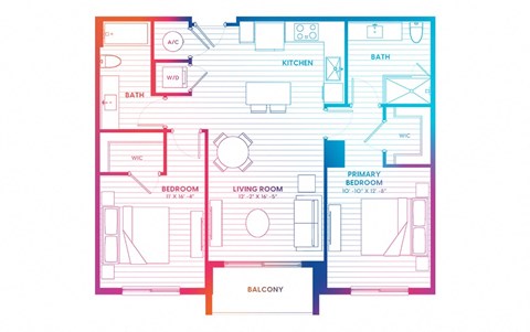 a blueprint of a floor plan of a house